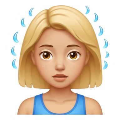 girl sweating sticker