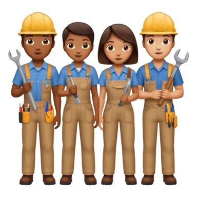 People Holding Tools sticker