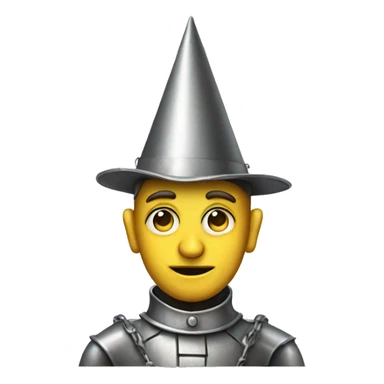 Tin man with pointy hat sticker