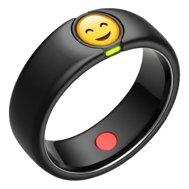 oura biometric ring as an emoji but shaped like an O sticker