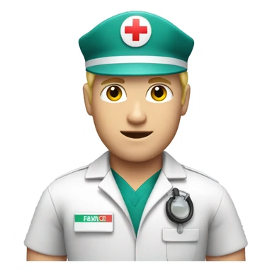 Blonde male paramedic  sticker