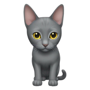 Korat Cat Full Body sticker