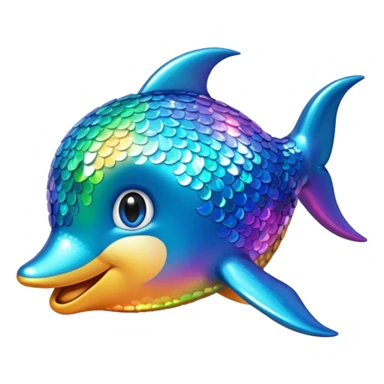 Dauphin à paillettes  sticker