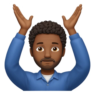 Emoji of a frustrated man with short dark curly hair and a short beard, eyes tightly closed and eyebrows furrowed.
Both hands raised near his head in frustration, clean rounded emoji style, soft gradients, plain background. sticker