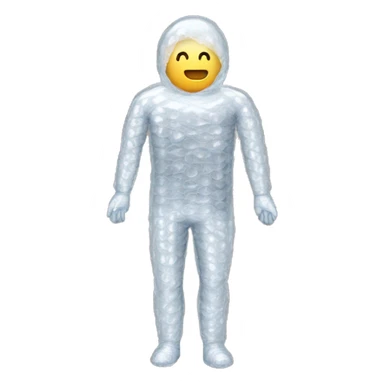 Human Body wrapped in bubble wrap sticker