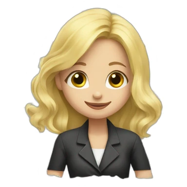 blond girl playing monopoly sticker