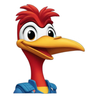 woody woodpecker winking sticker
