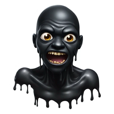 Man turning into black goo monster sticker