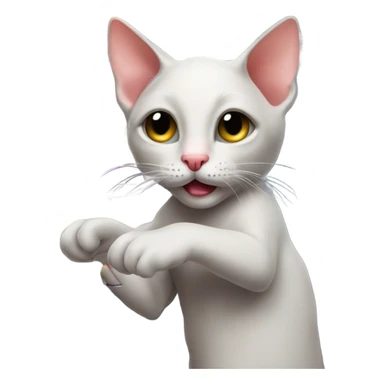 Hairless cat playing slot machine sticker