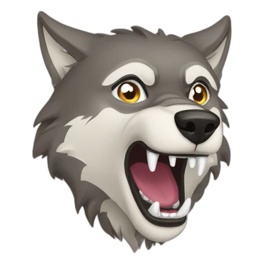 female wolf growling sticker