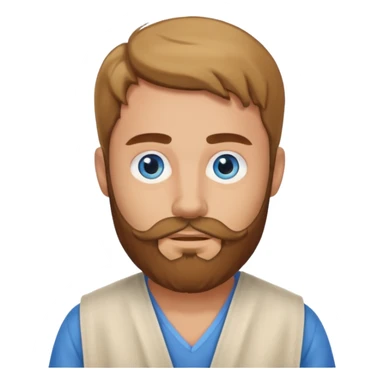 blue eyed desert bearded man in cloth sticker