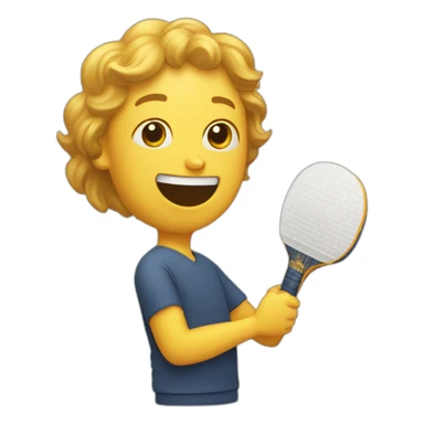 Une personne qui fait du ping-pong en buvant une bière sticker