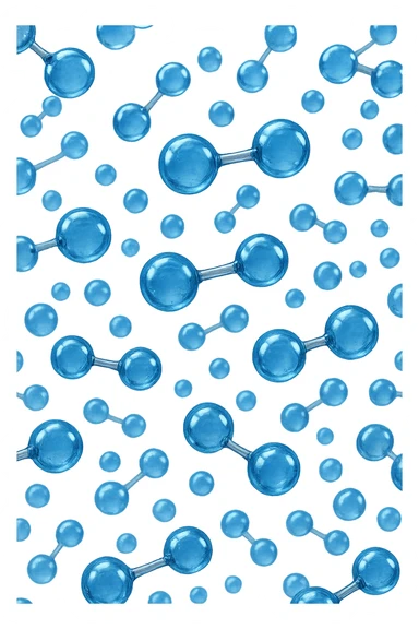 molecole di ossigeno che volano realistiche tante sticker