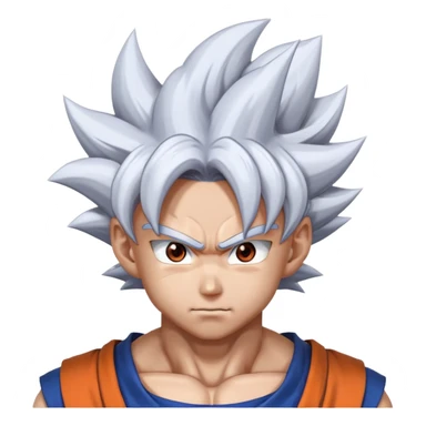 Goku ultrainstinto con el pelo blanco sticker