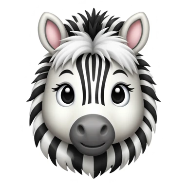 cute zebra with black and white stripes sticker