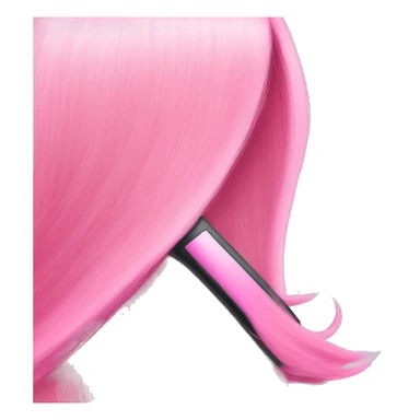 A pink hair straightener  sticker