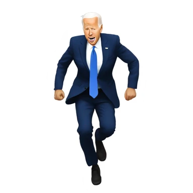 President Joe Biden tripping on stairs sticker