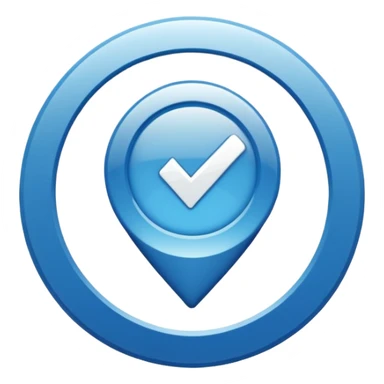 Creates a high-resolution image of the blue Meta (Facebook and Instagram) certification badge, with a white checkmark inside a blue circle, on a transparent background. The style should be simple sticker