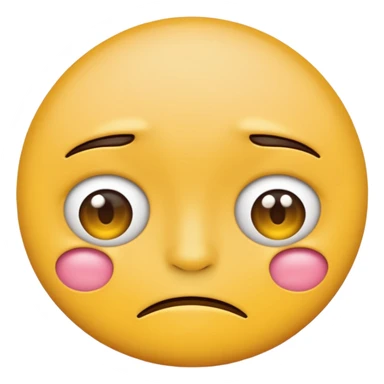 two  round faced emojis not happy stuck together no pink cheeks sticker