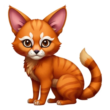 Caracal-Sphynx-Red-Panda-fusion-hybrid-animal-creature, full body sticker
