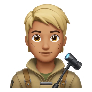Make a person playing fortnite with clix sticker