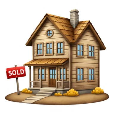 House with sold sign sticker