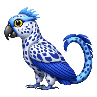 Snow-Leopard-Blue-Tang-Fish-Hyacinth-Macaw-fusion-hybrid-animal-creature, full body sticker