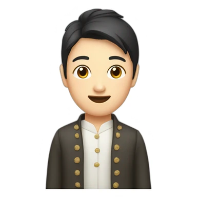 Asiatique avec une française sticker