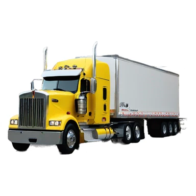 Yellow kenworth 880 with landoll 930E trailer  sticker