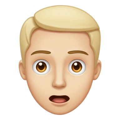 Eyebrows raised unevenly, mouth slightly open, the face of someone processing too much information at once. sticker