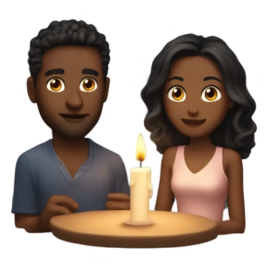 Hyper Realistic Romantic candlelit date sticker