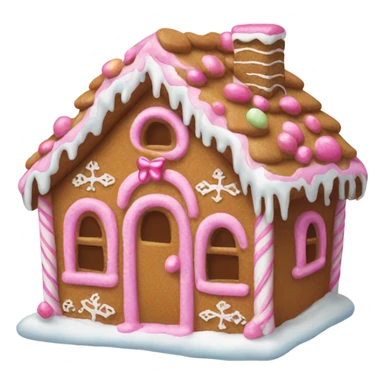 Gingerbread house with a pink bow  sticker