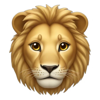 female lion face sticker