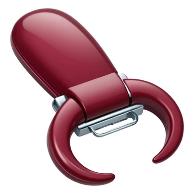 burgundy claw clip sticker