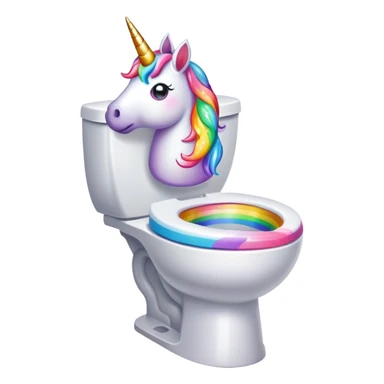 Unicorn poop in the toilet sticker