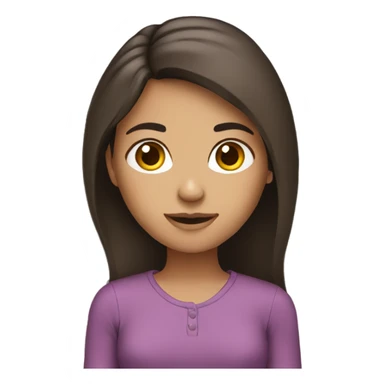 Girls brunette  sticker