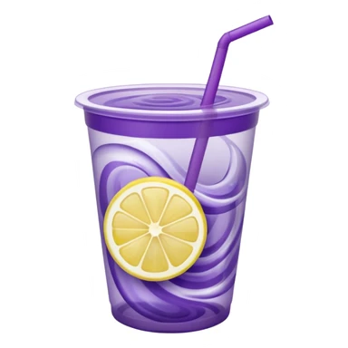 piurple lemonade in a plastic cup sticker