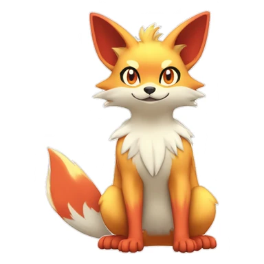  Fennekin-Quilava—Litten-Fakemon Full body sticker