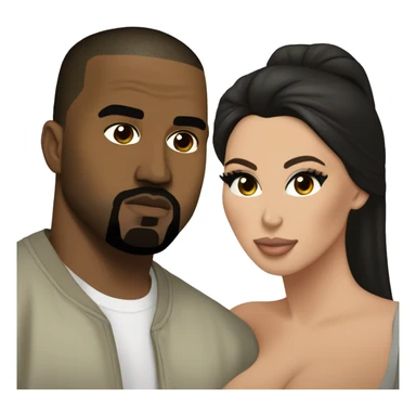 Kanye west and Kim karashian sticker