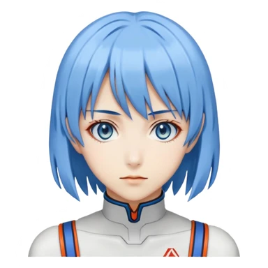 rei ayanami from neon genesis evangelion liminal sticker