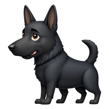 Black German shepherd sticker