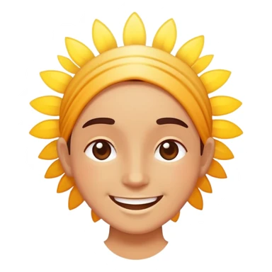 happy person with sunshine and positive vibes sticker