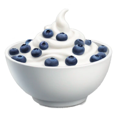 bowl of yogurt with blueberries  sticker