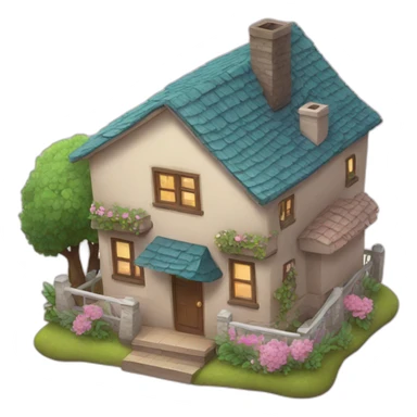 cute home with love sticker