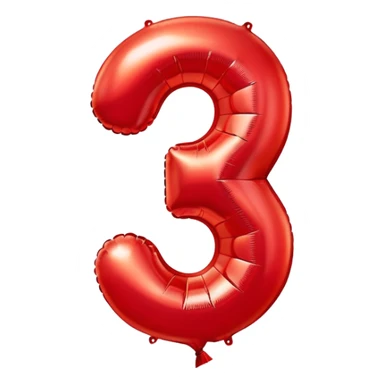 balloon-shaped-like-number-3 sticker