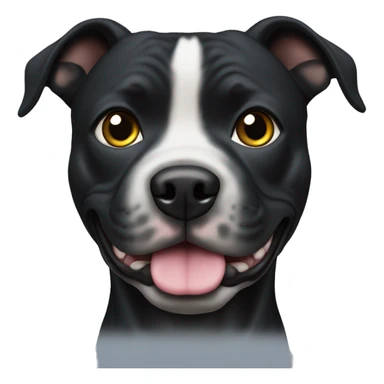 Black Staffordshire bull terrier  sticker