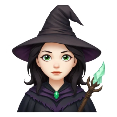 disheveled hair witch sticker