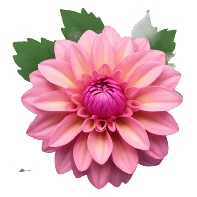 Pink dahlia flowers sticker