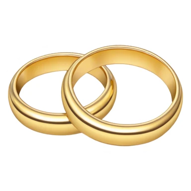 Two gold wedding rings sticker