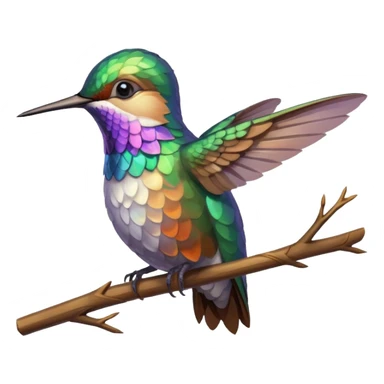 Sleepy hummingbird sticker